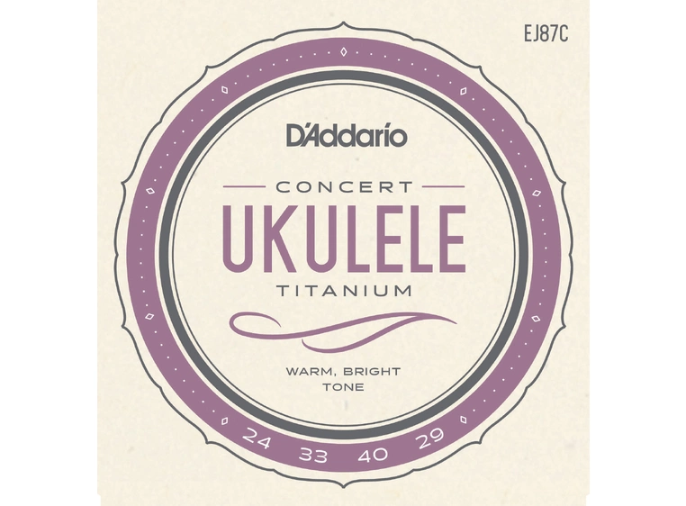 D'addario EJ87C Ukulele strenger (Concert Titanium) 